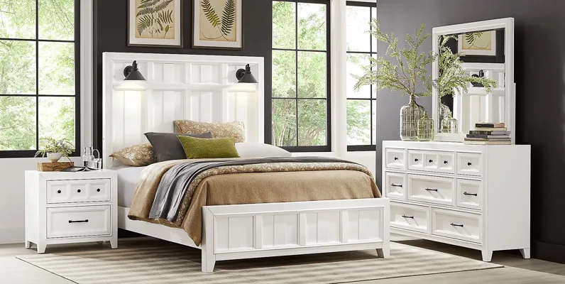 Owings Mill White 5 Pc King Panel Bedroom