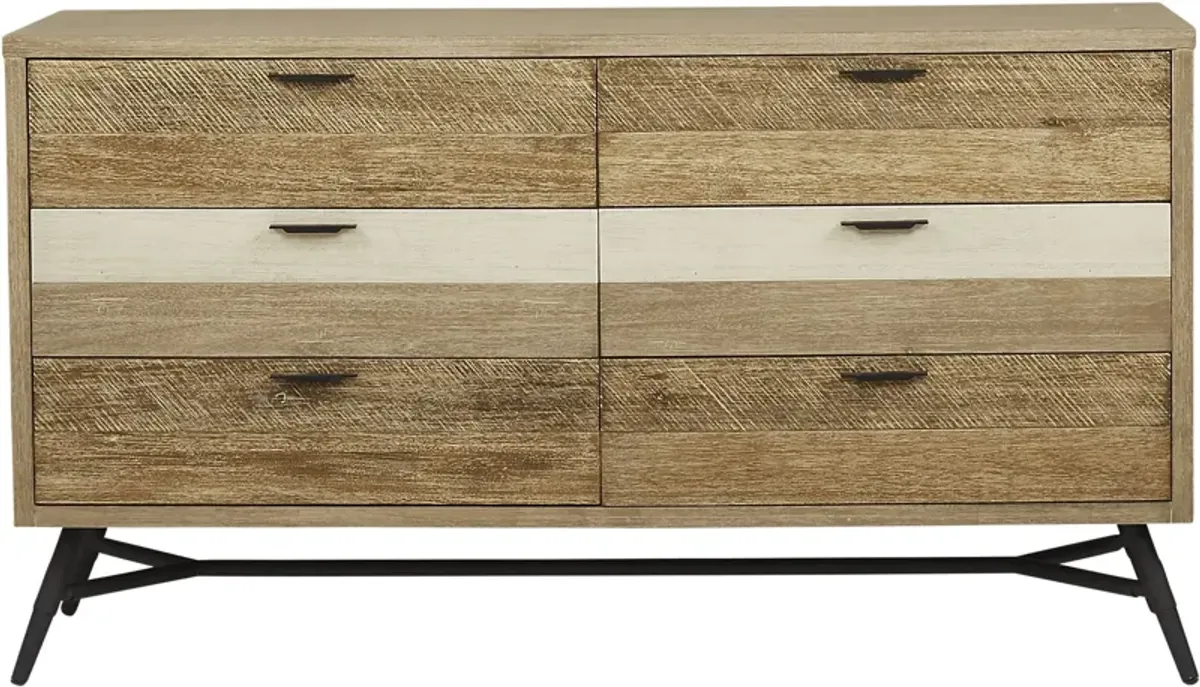 Midtown Loft Natural 5 Pc King Panel Bedroom