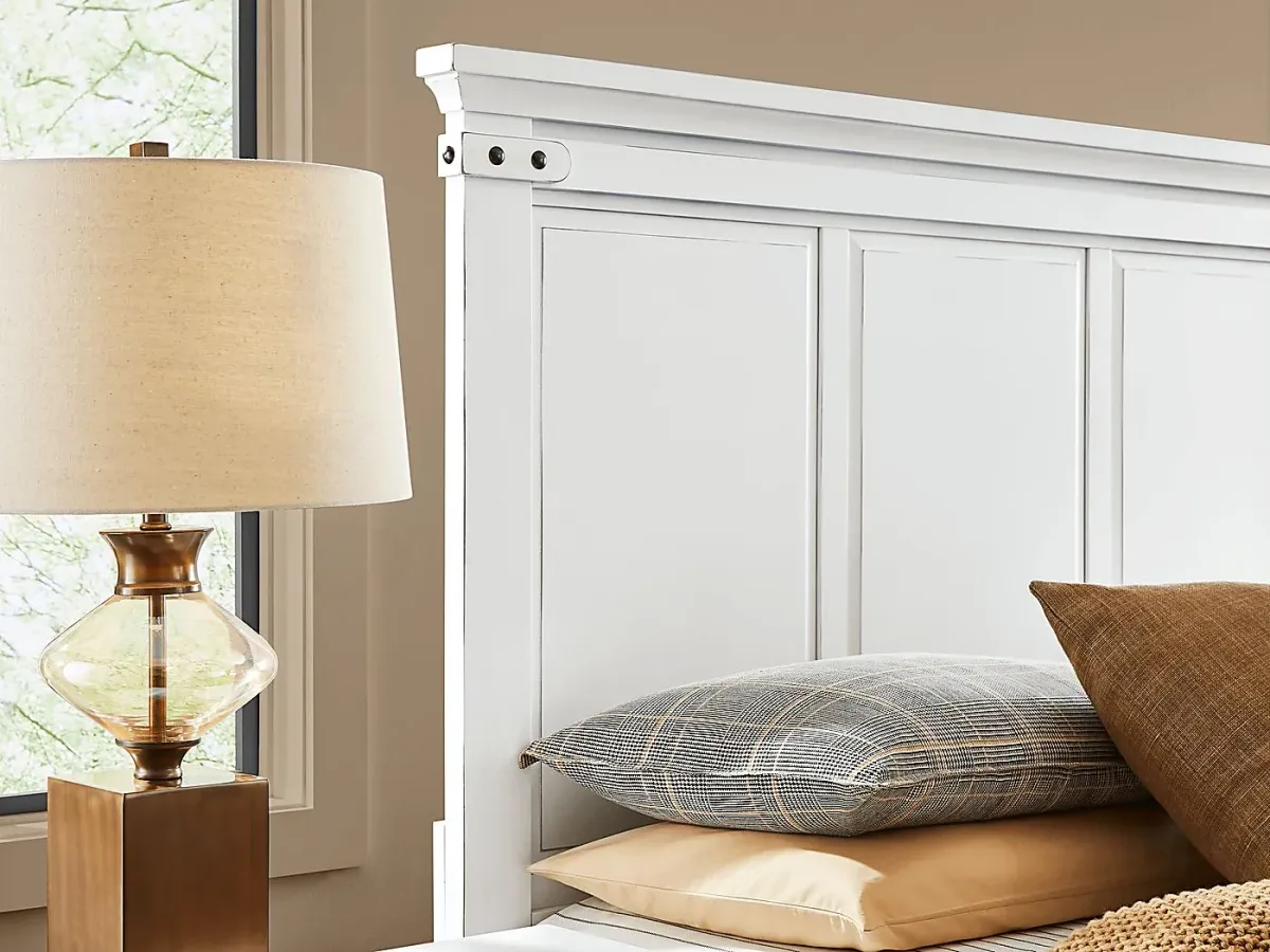 Fairhaven White 5 Pc King Panel Bedroom