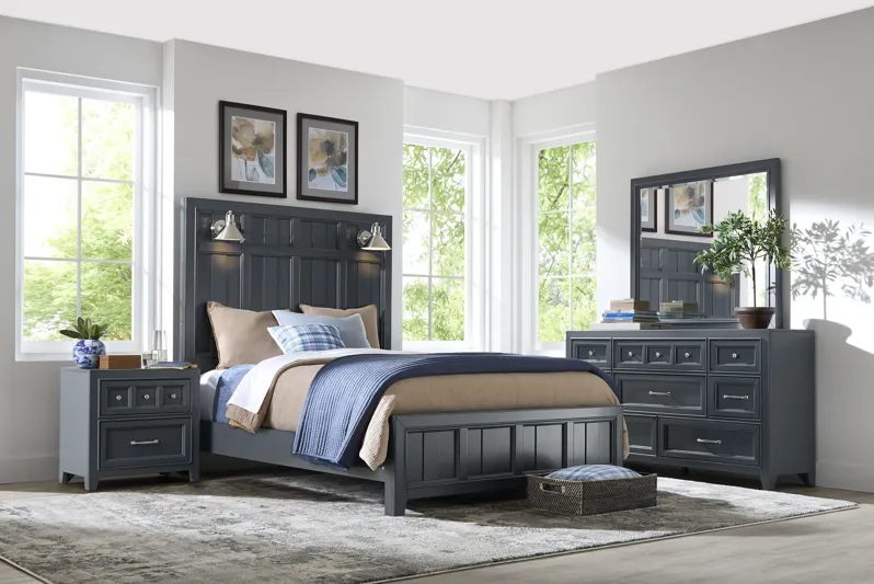 Owings Mill Graphite 5 Pc King Panel Bedroom