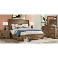 Berkview Place Brown 5 Pc King Panel Bedroom