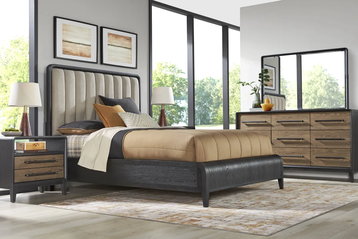 Archer Grove Black 5 Pc King Upholstered Bedroom