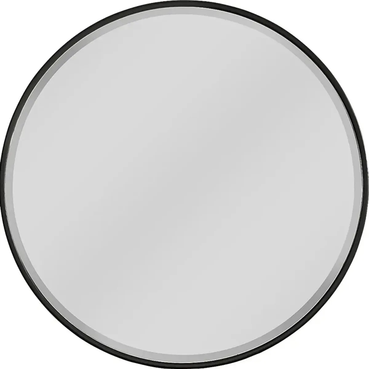 Addison Street Black Round Mirror