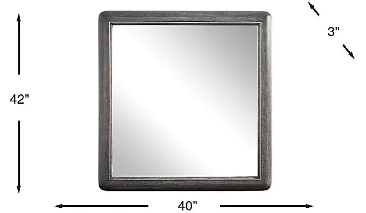 Preston Heights Gray Mirror