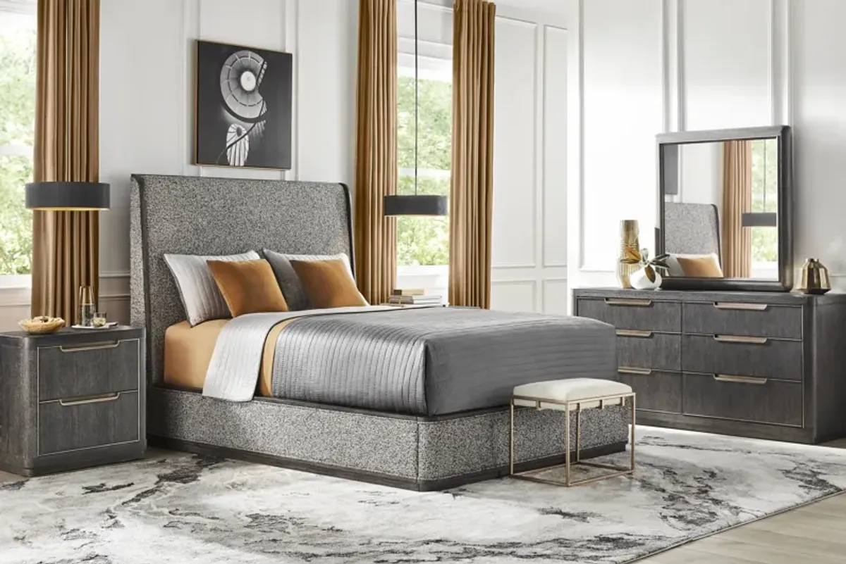Preston Heights Gray 5 Pc King Upholstered Bedroom