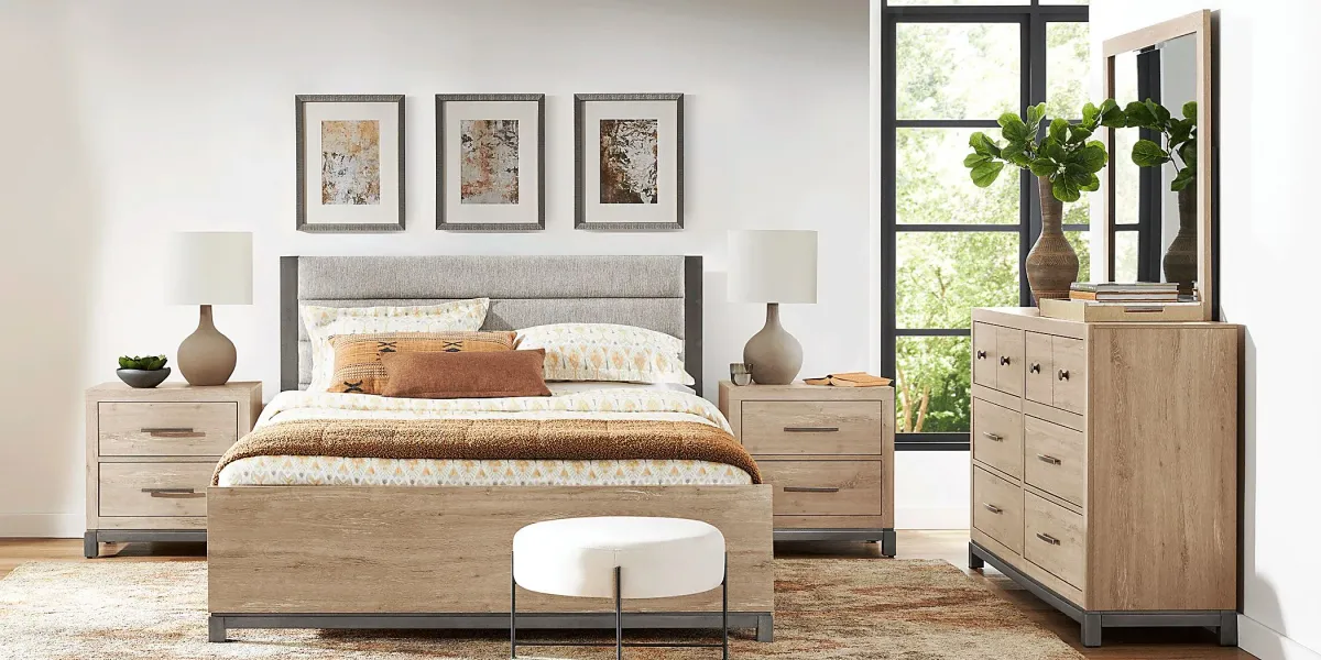 Maxton Place Natural 5 Pc King Bedroom