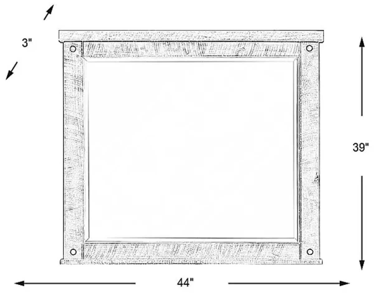 Bretten Crossing White Mirror