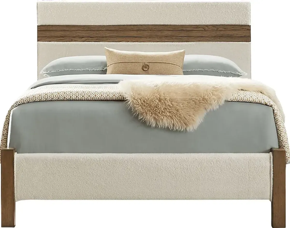 Gillon Ferry Beige 5 Pc King Upholstered Bedroom