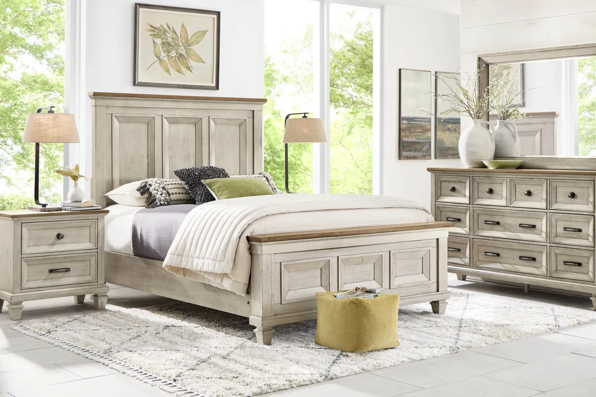 Bridgewood Cream 5 Pc King Panel Bedroom