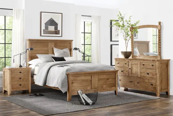 Hargrove Light Oak 5 Pc King Panel Bedroom