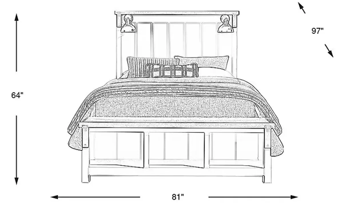 Tremblay Square White 5 Pc King Storage Bedroom