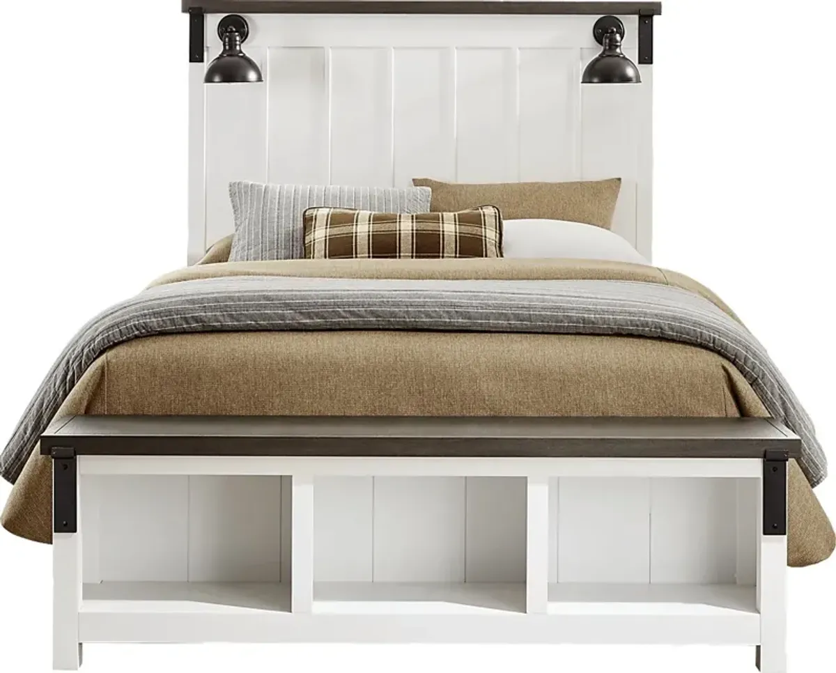 Tremblay Square White 5 Pc King Storage Bedroom