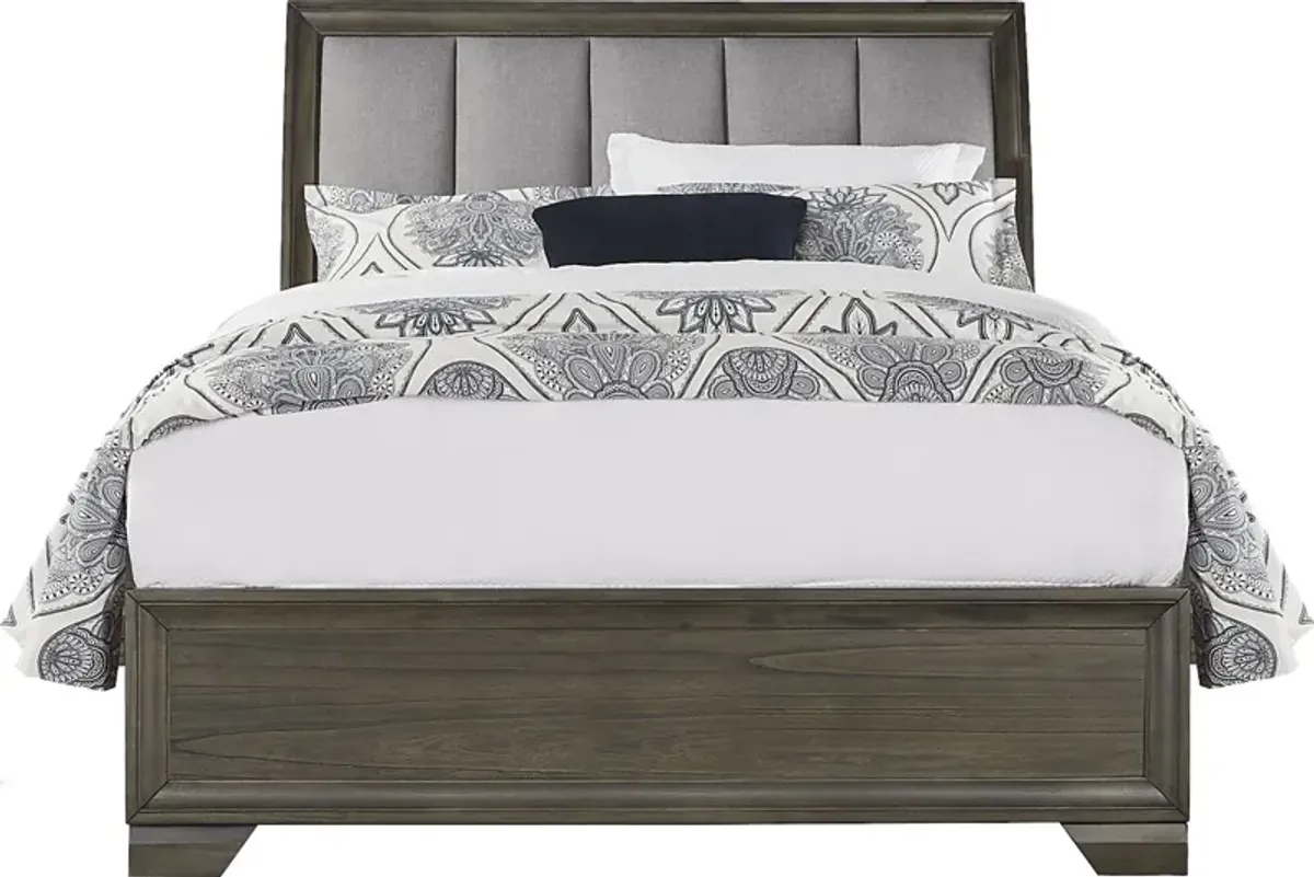 Beckwood Gray 5 Pc King Upholstered Sleigh Bedroom