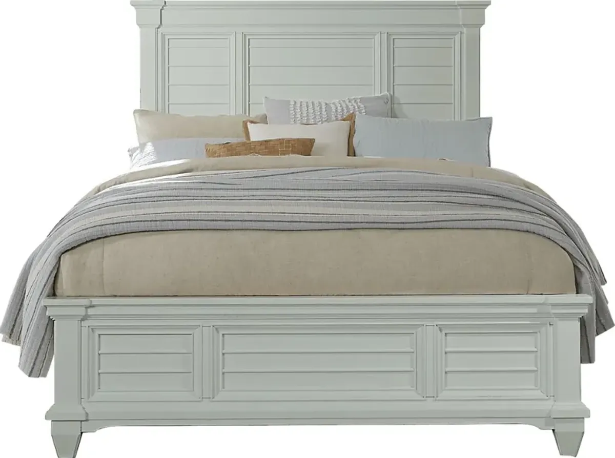 Hilton Head Mint 5 Pc King Panel Bedroom