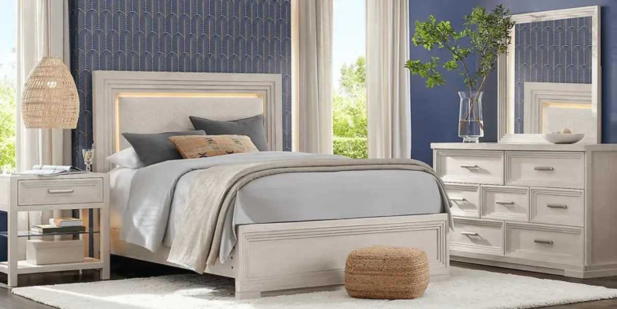 Royal Park Ivory 5 Pc King Panel Bedroom