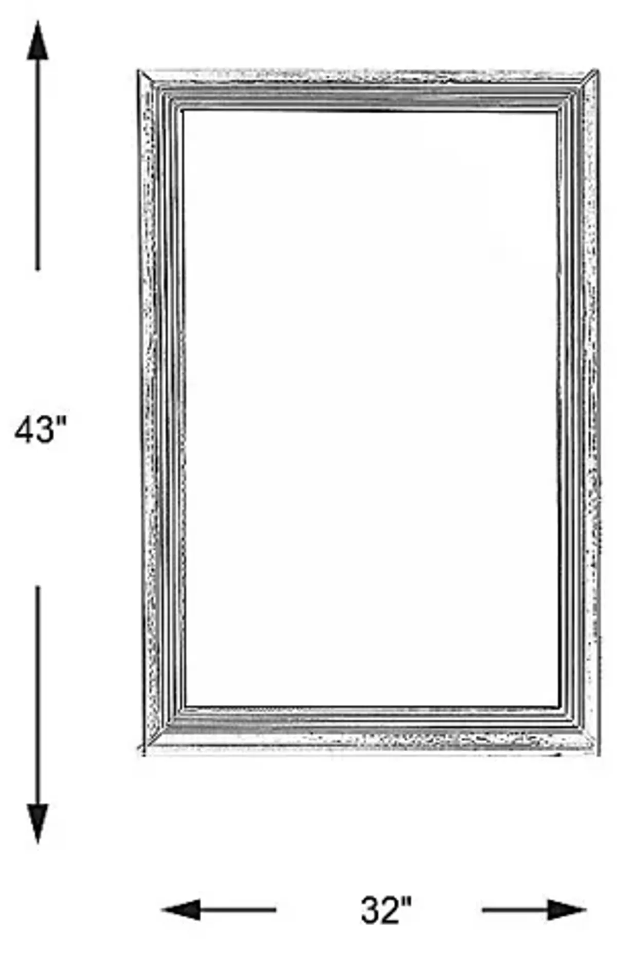 Gardenia Pecan Mirror