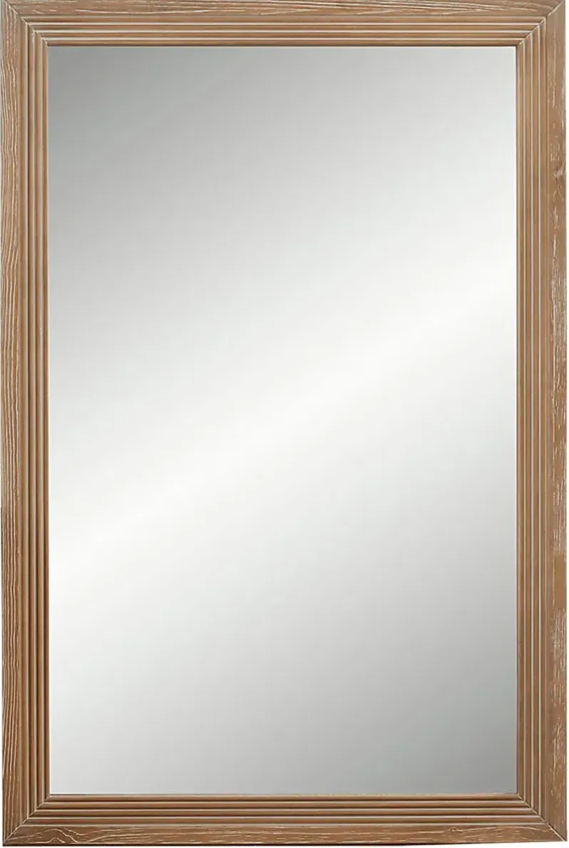 Gardenia Pecan Mirror