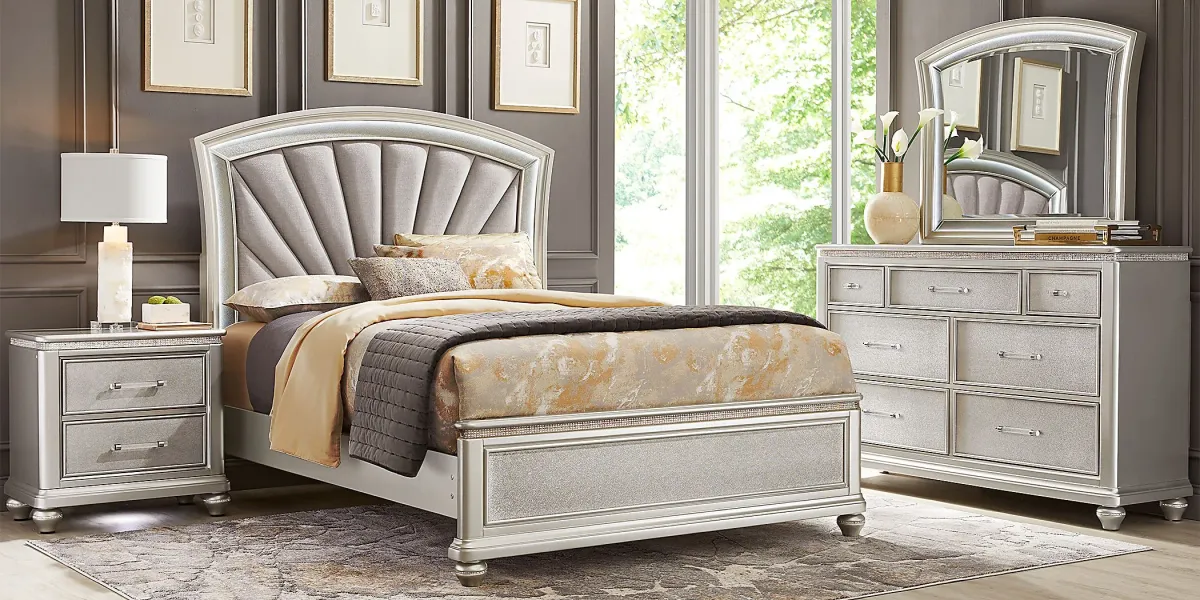 Starlet Lane Silver 5 Pc King Bedroom