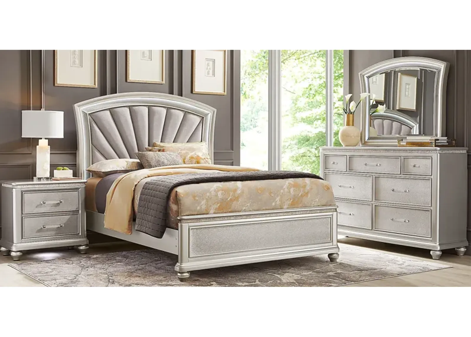 Starlet Lane Silver 5 Pc King Bedroom