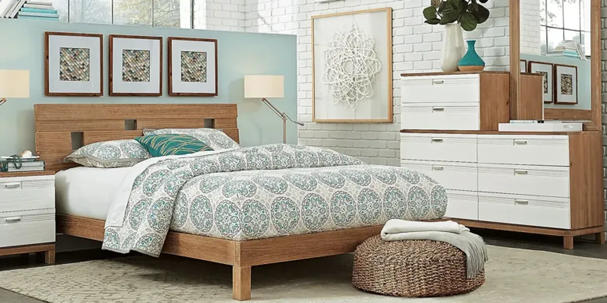 Gardenia Pecan 5 Pc King Platform Bedroom