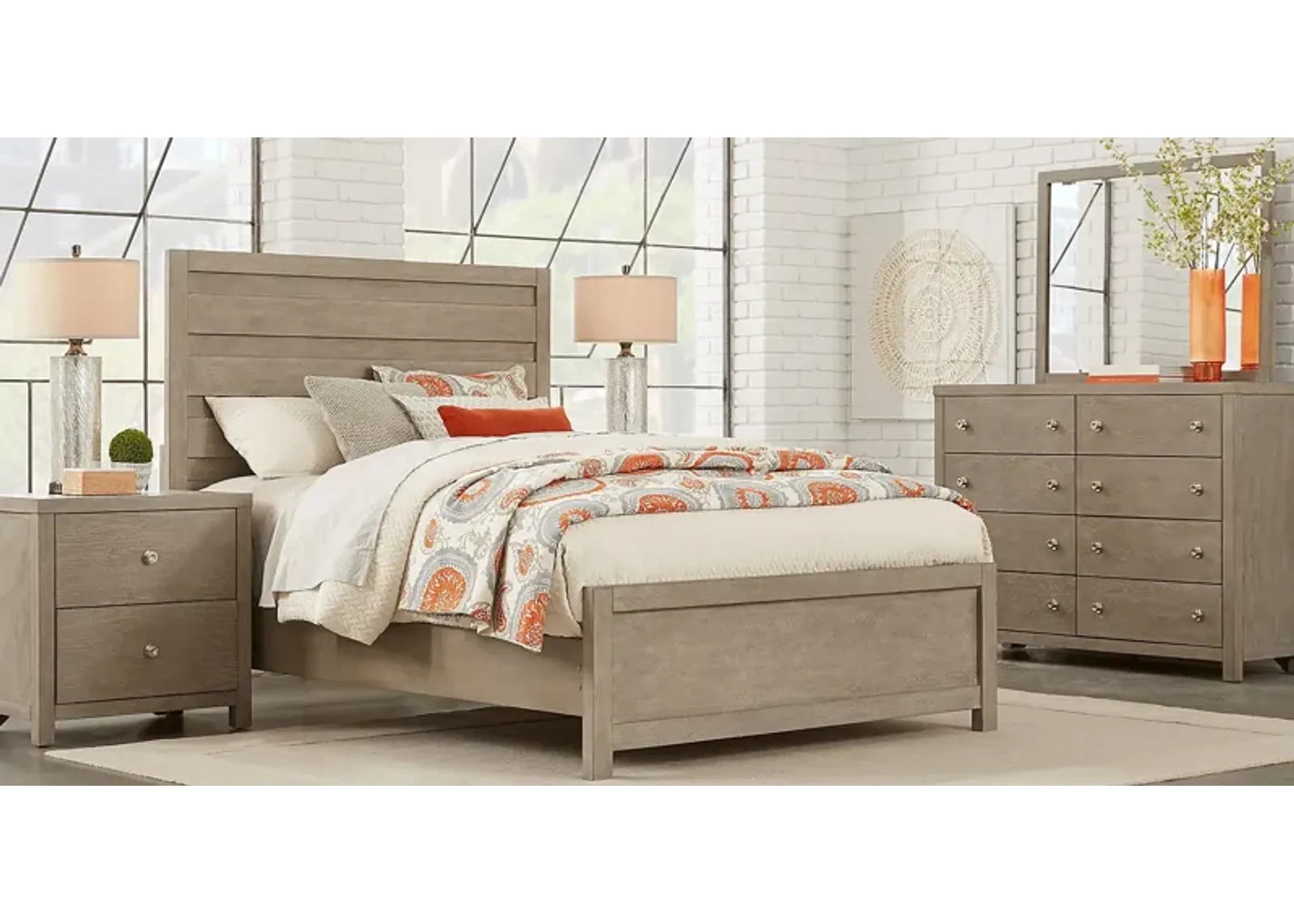 Barringer Place Gray 5 Pc King Panel Bedroom