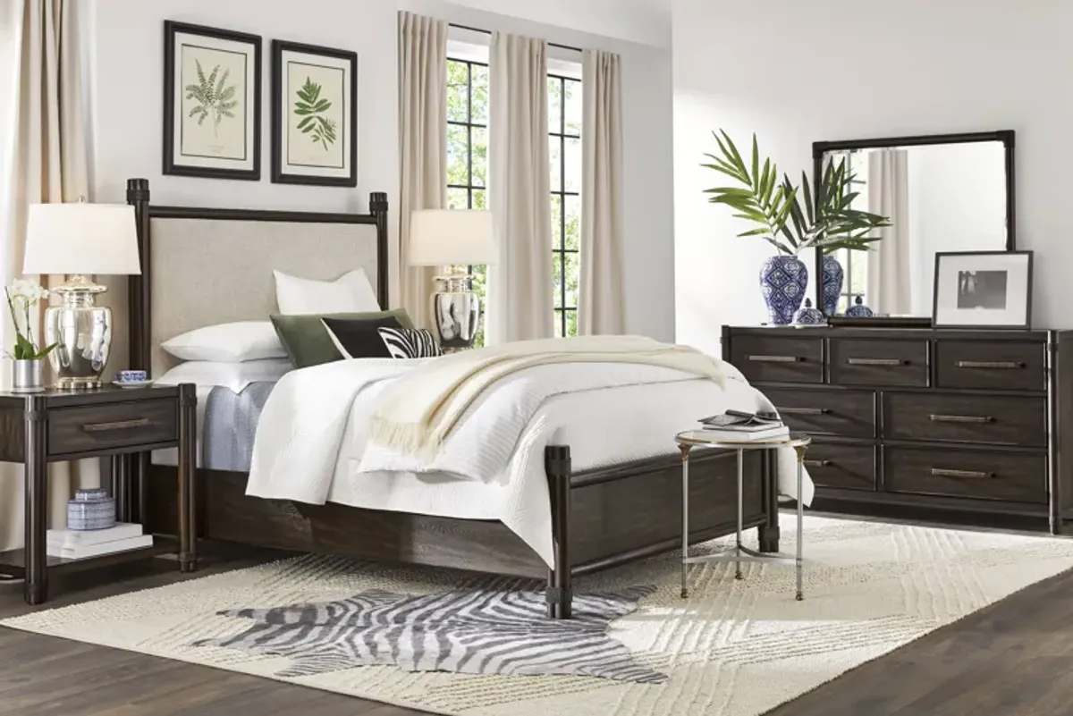 Vineyard Estates Brown 5 Pc King Upholstered Bedroom