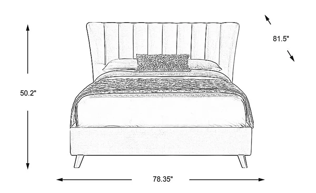 Nanton Park Gray 3 Pc Queen Upholstered Bed