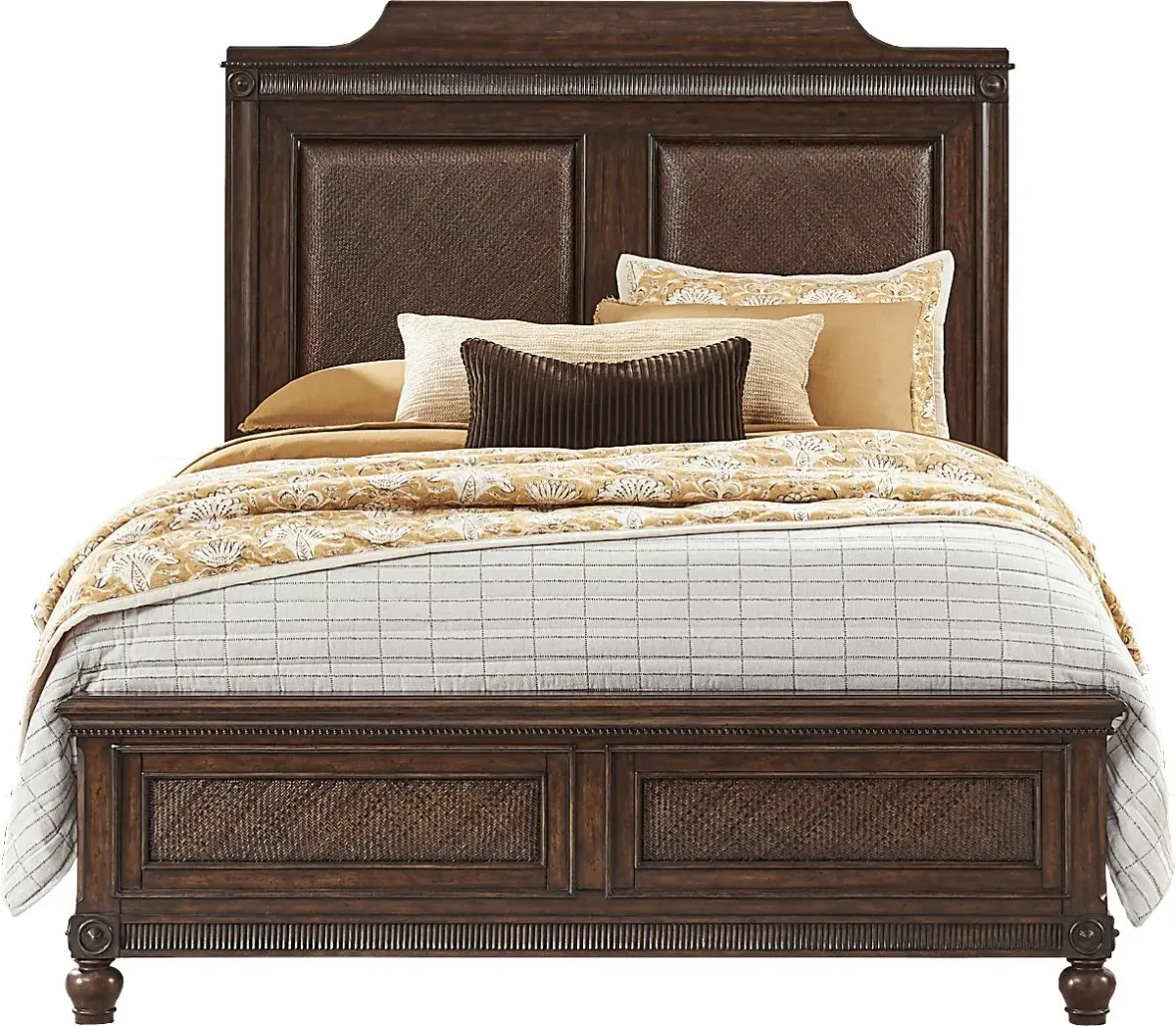 West Indies Brown 5 Pc King Panel Bedroom