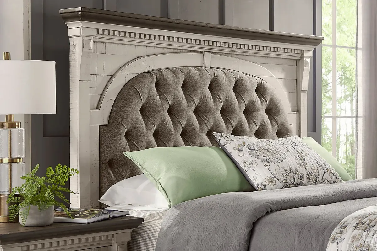 Crestwell Manor White 5 Pc King Upholstered Bedroom