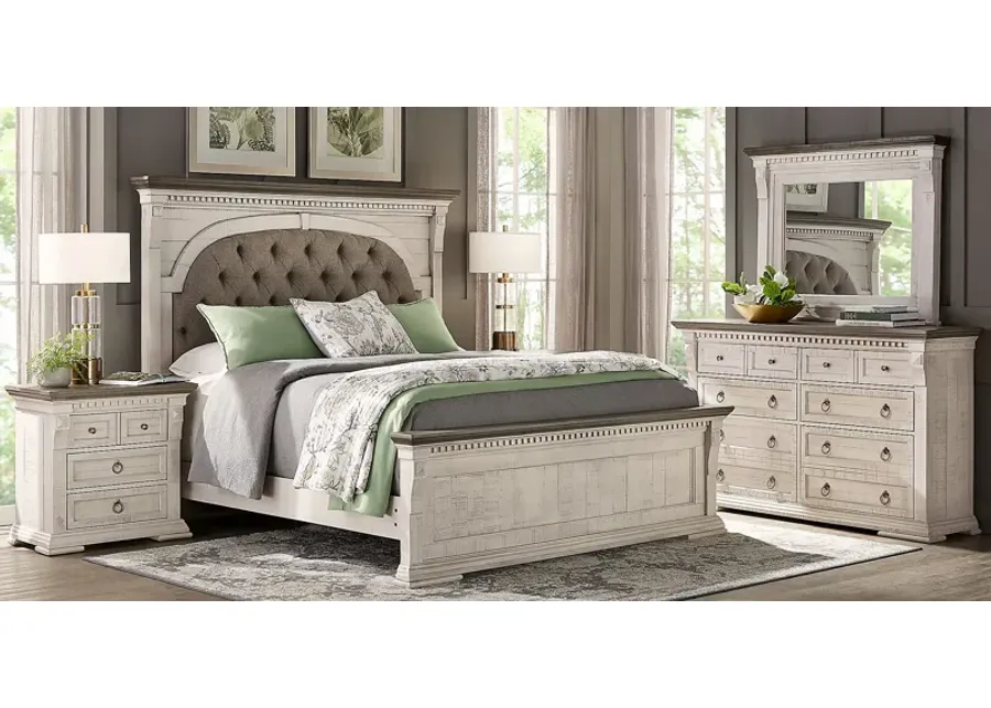 Crestwell Manor White 5 Pc King Upholstered Bedroom