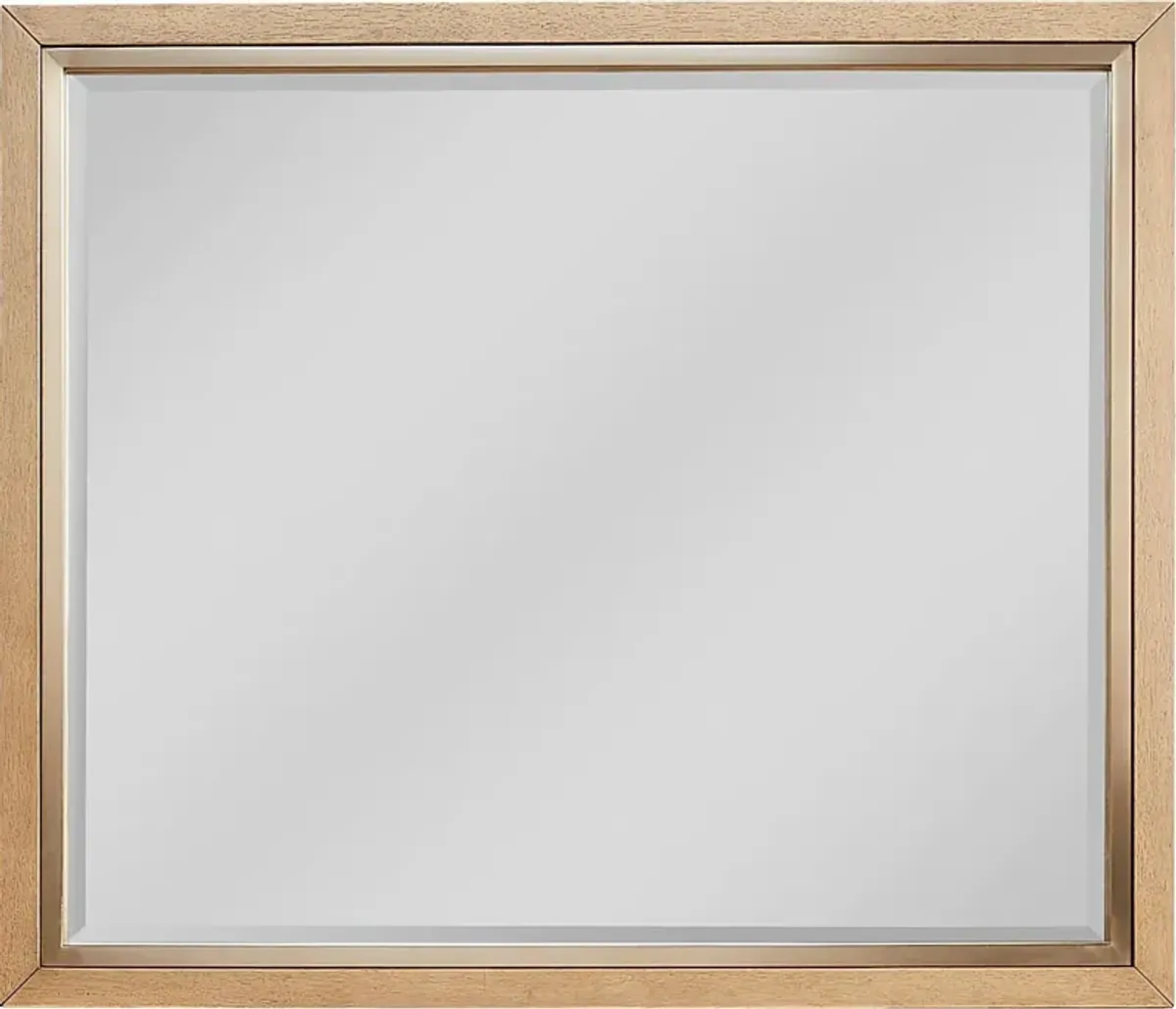 Alpine Lake Light Oak Mirror