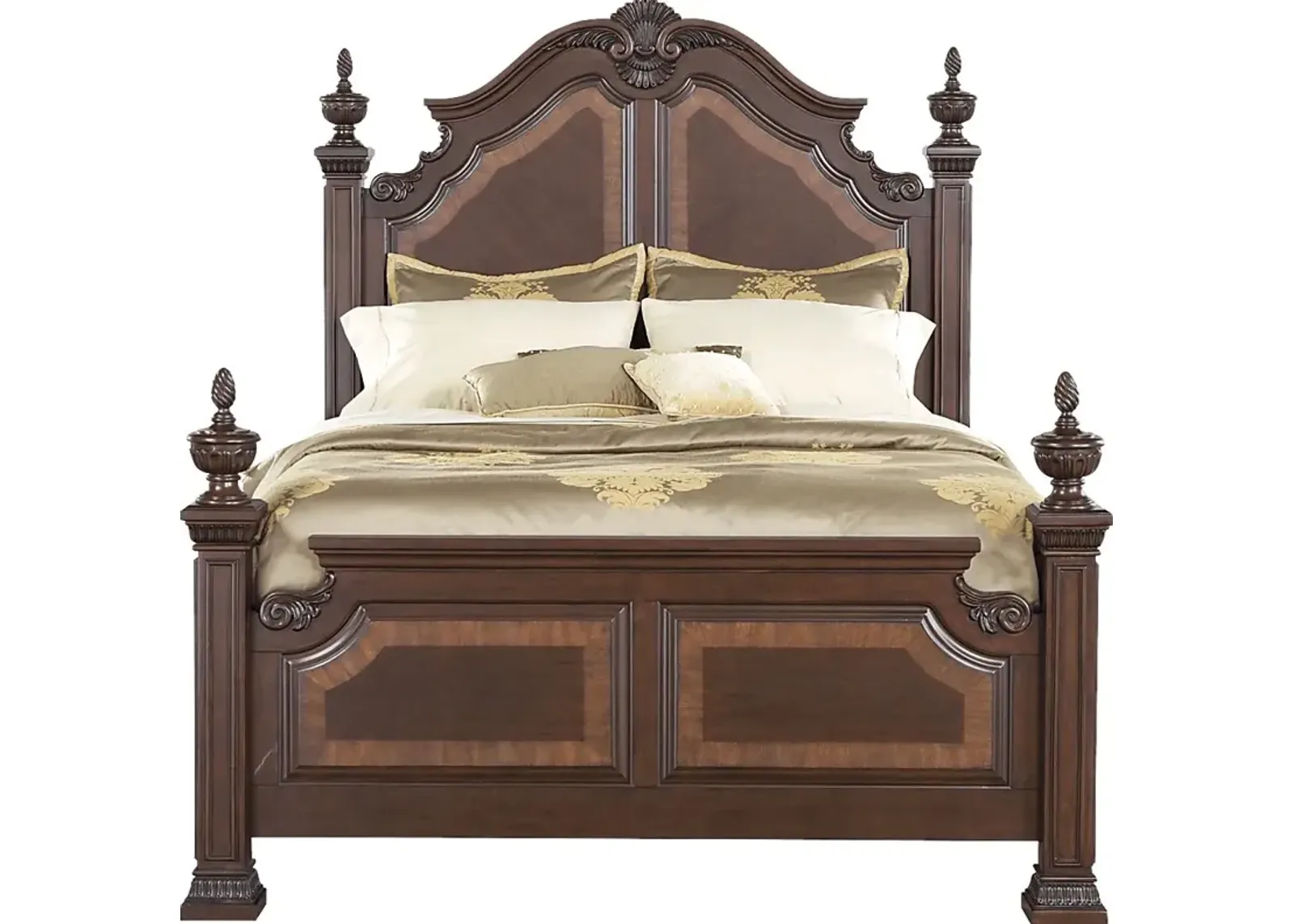 Cortinella Cherry 3 Pc Queen Poster Bed