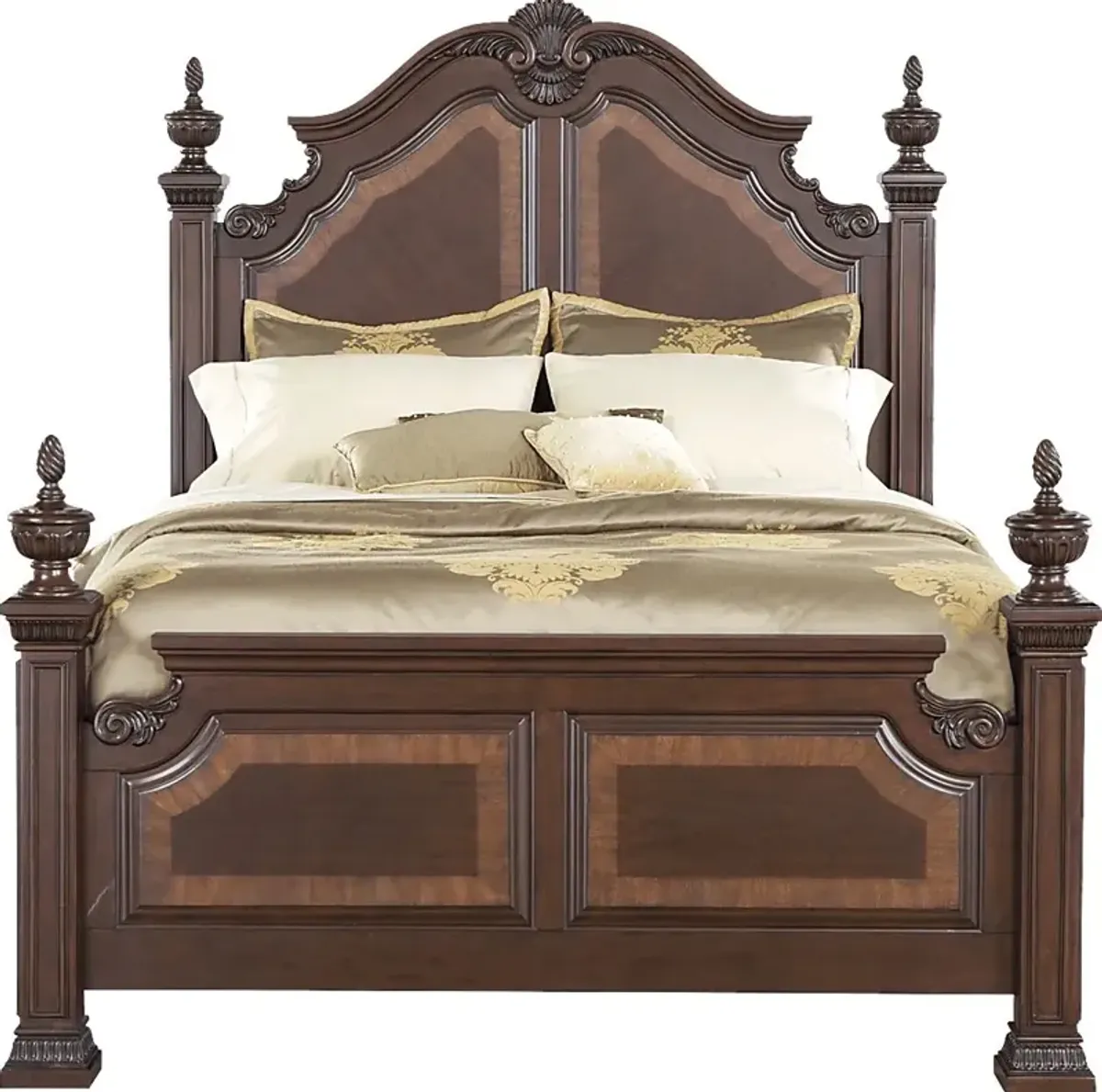 Cortinella Cherry 3 Pc Queen Poster Bed