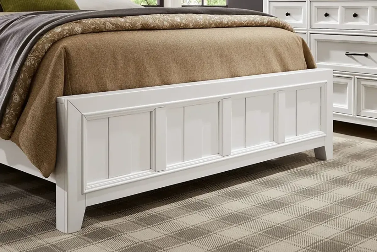 Owings Mill White 3 Pc Queen Panel Bed