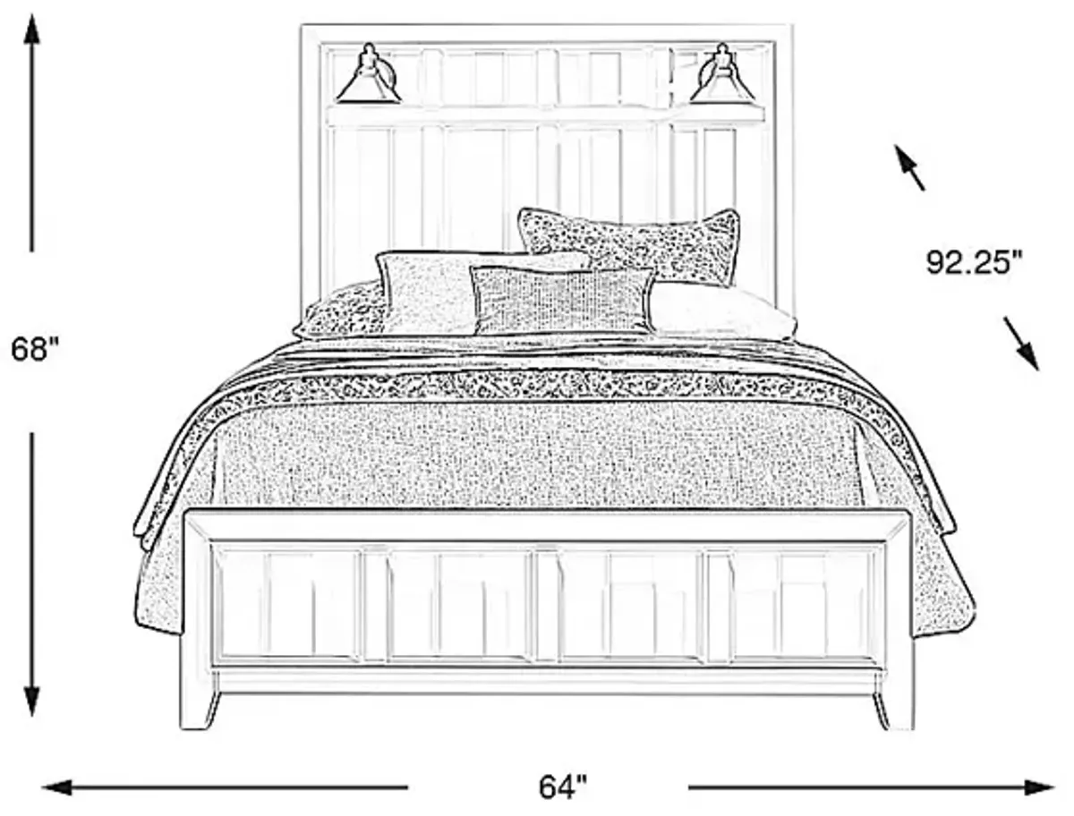 Owings Mill White 3 Pc Queen Panel Bed