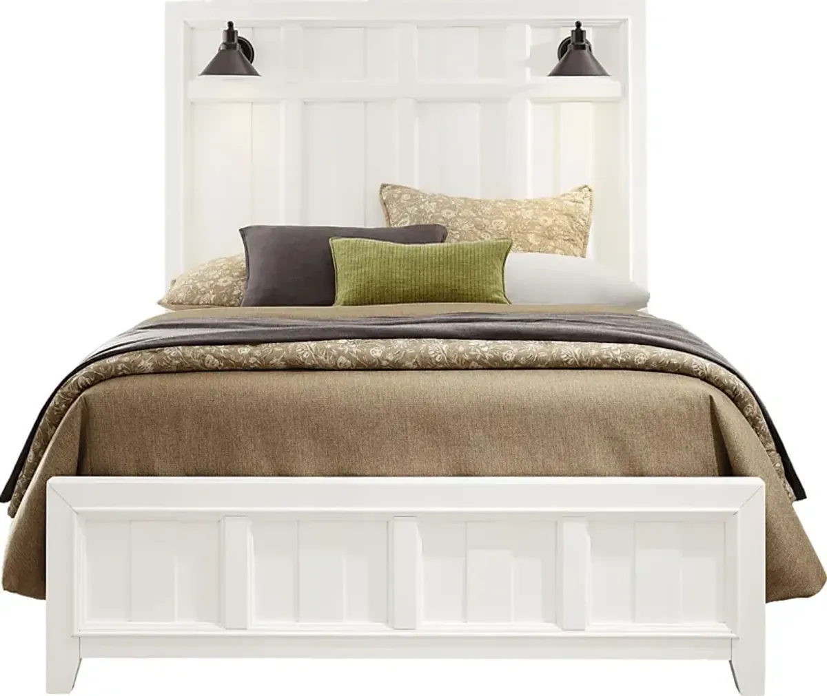 Owings Mill White 3 Pc Queen Panel Bed