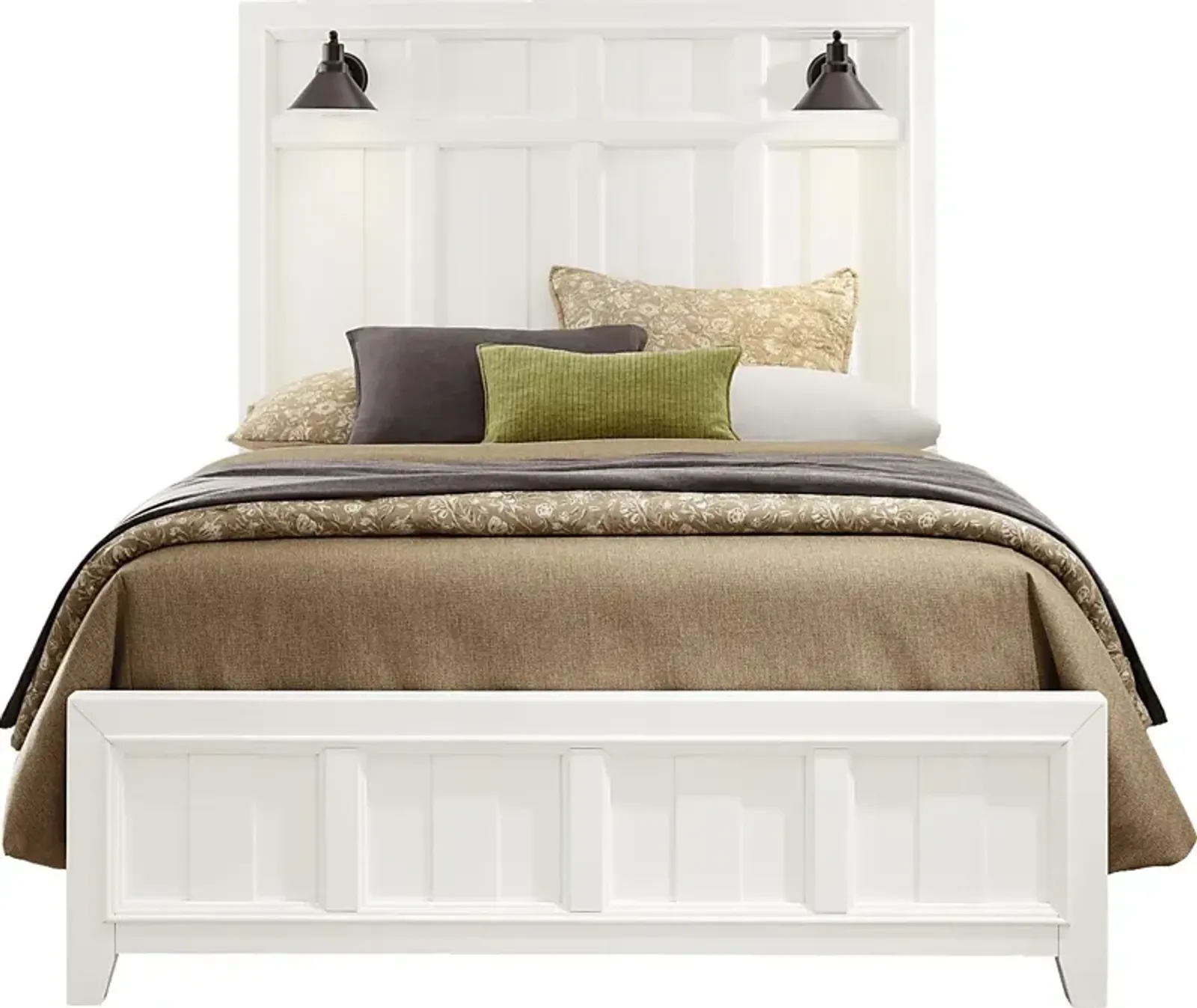 Owings Mill White 3 Pc Queen Panel Bed