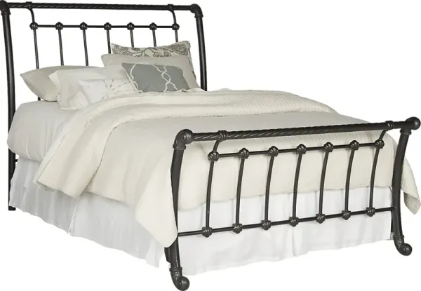 Leanna Black 3 Pc Queen Sleigh Bed