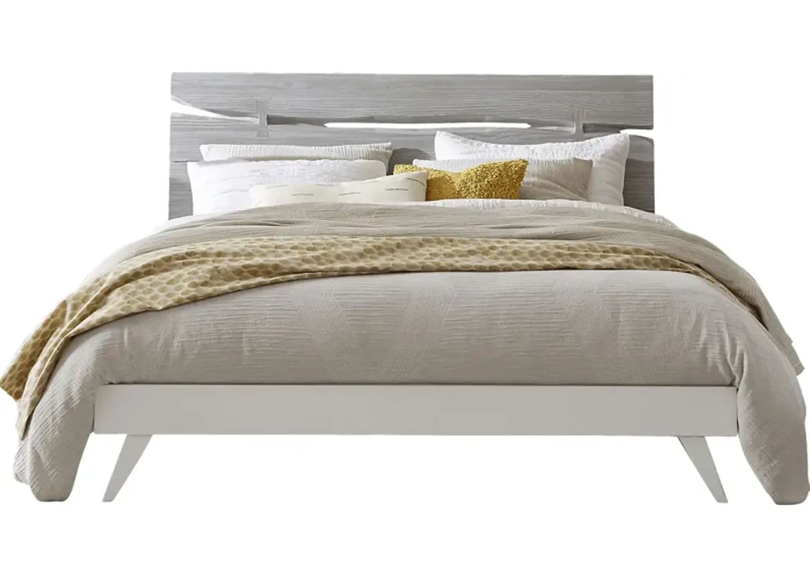 Dana Point White 3 Pc Queen Panel Bed