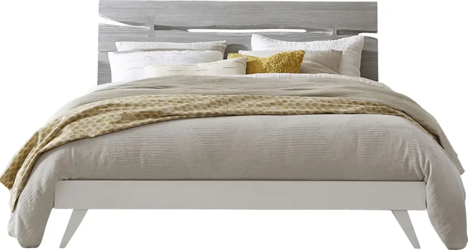 Dana Point White 3 Pc Queen Panel Bed