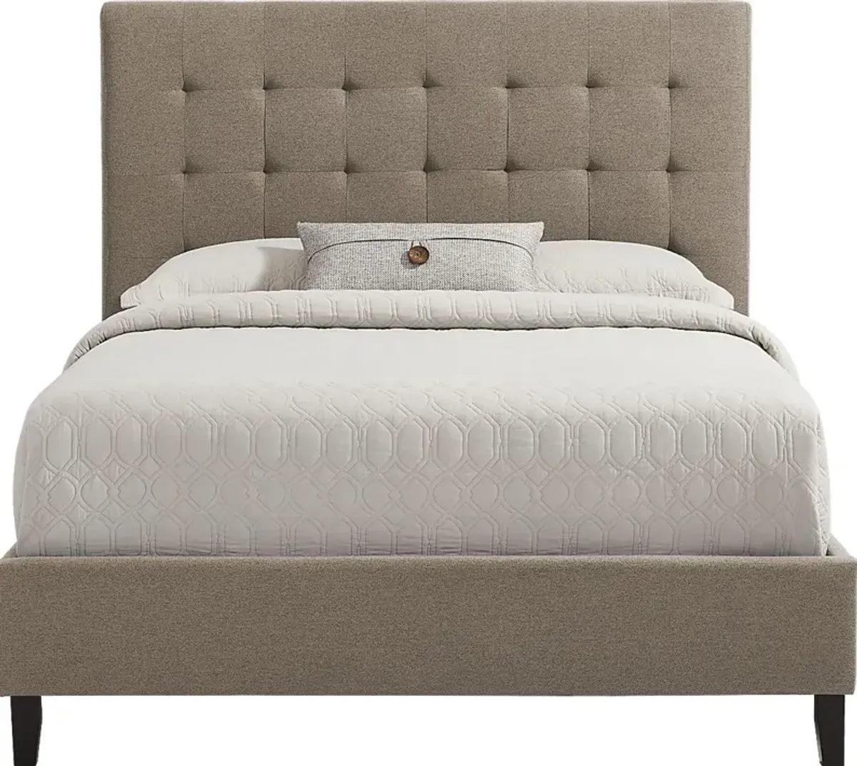 St. Marten Taupe 3 Pc Queen Upholstered Bed