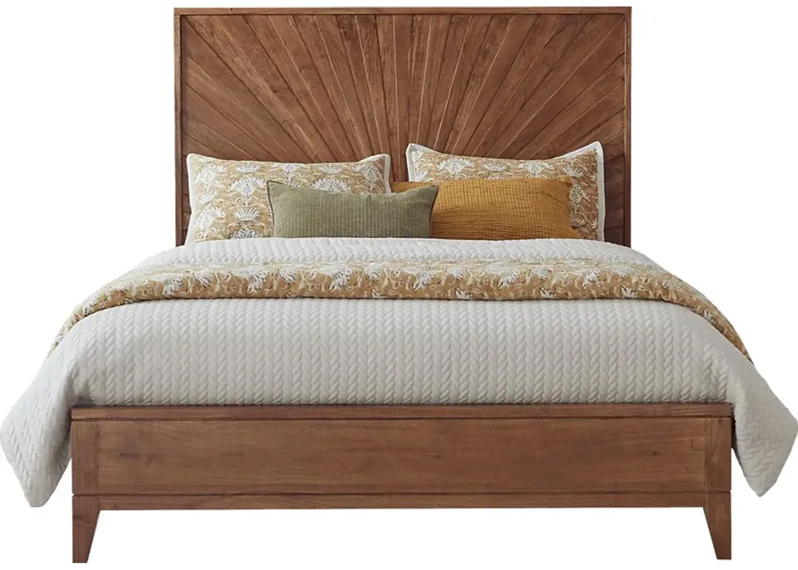 Cedona View Natural 3 Pc Queen Panel Bed