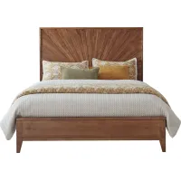 Cedona View Natural 3 Pc Queen Panel Bed