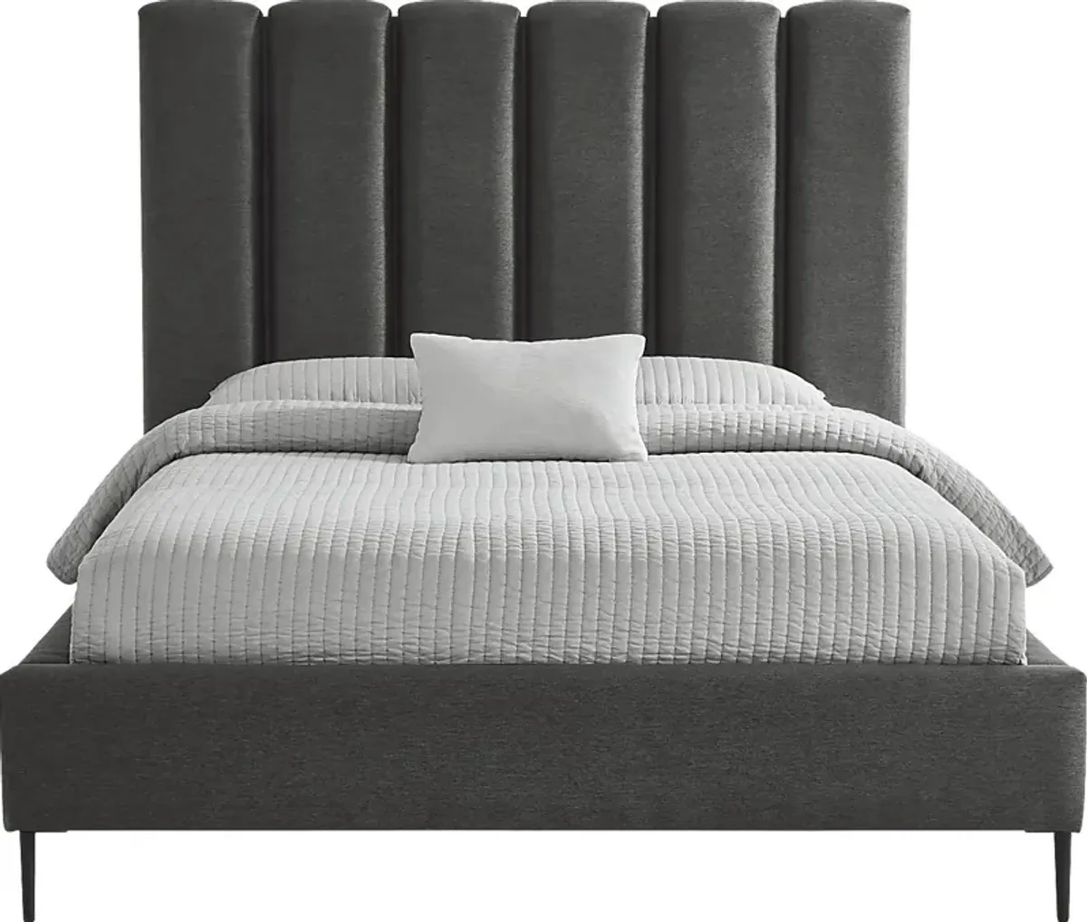 Holloway Dark Gray 3 Pc Queen Platform Bed