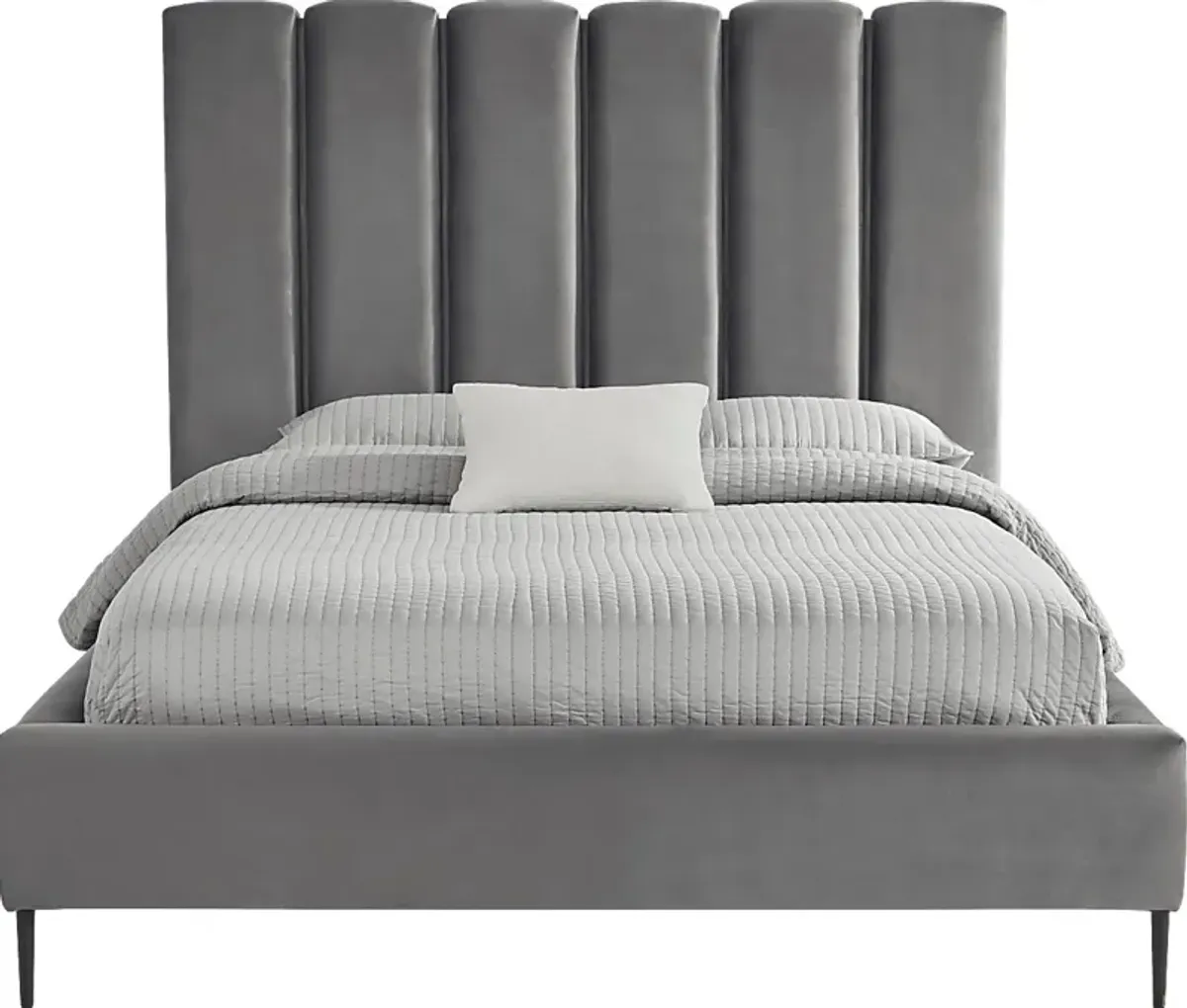 Holloway Light Gray 3 Pc Queen Platform Bed