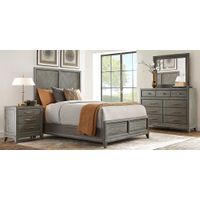 Cindy Crawford Home Kailey Park Charcoal 3 Pc Queen Panel Bed