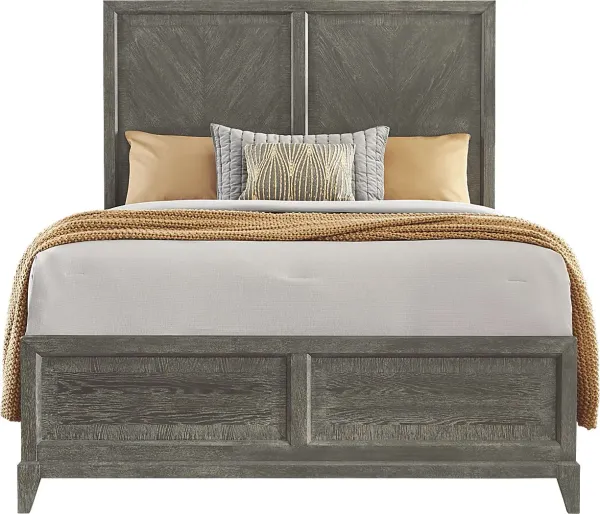 Kailey Park Charcoal 3 Pc Queen Panel Bed