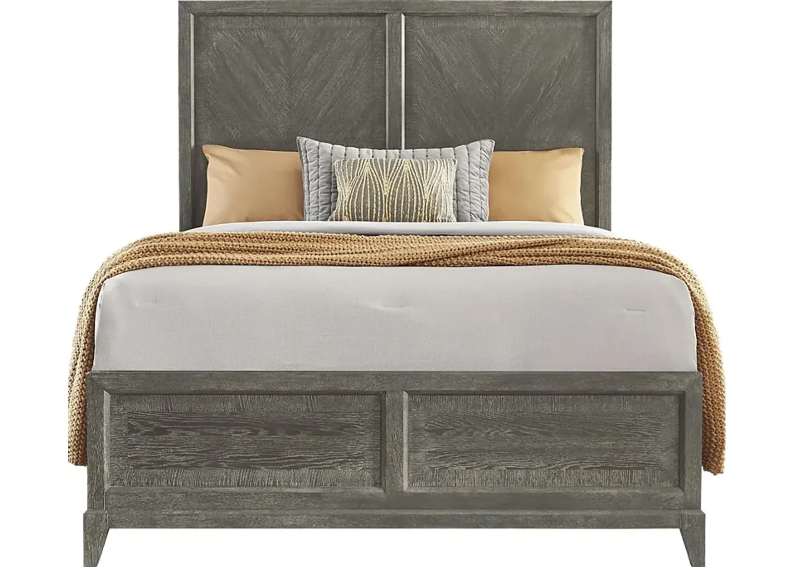 Kailey Park Charcoal 3 Pc Queen Panel Bed