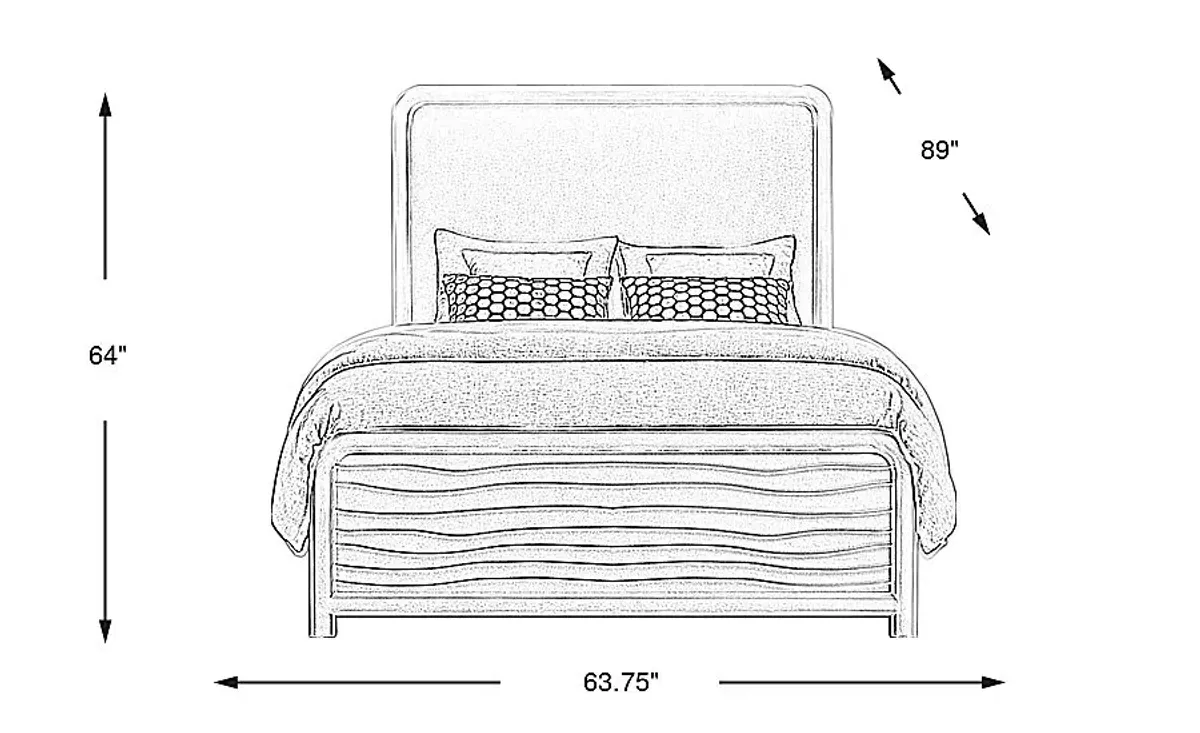 Point Loma White 3 Pc Queen Panel Bed