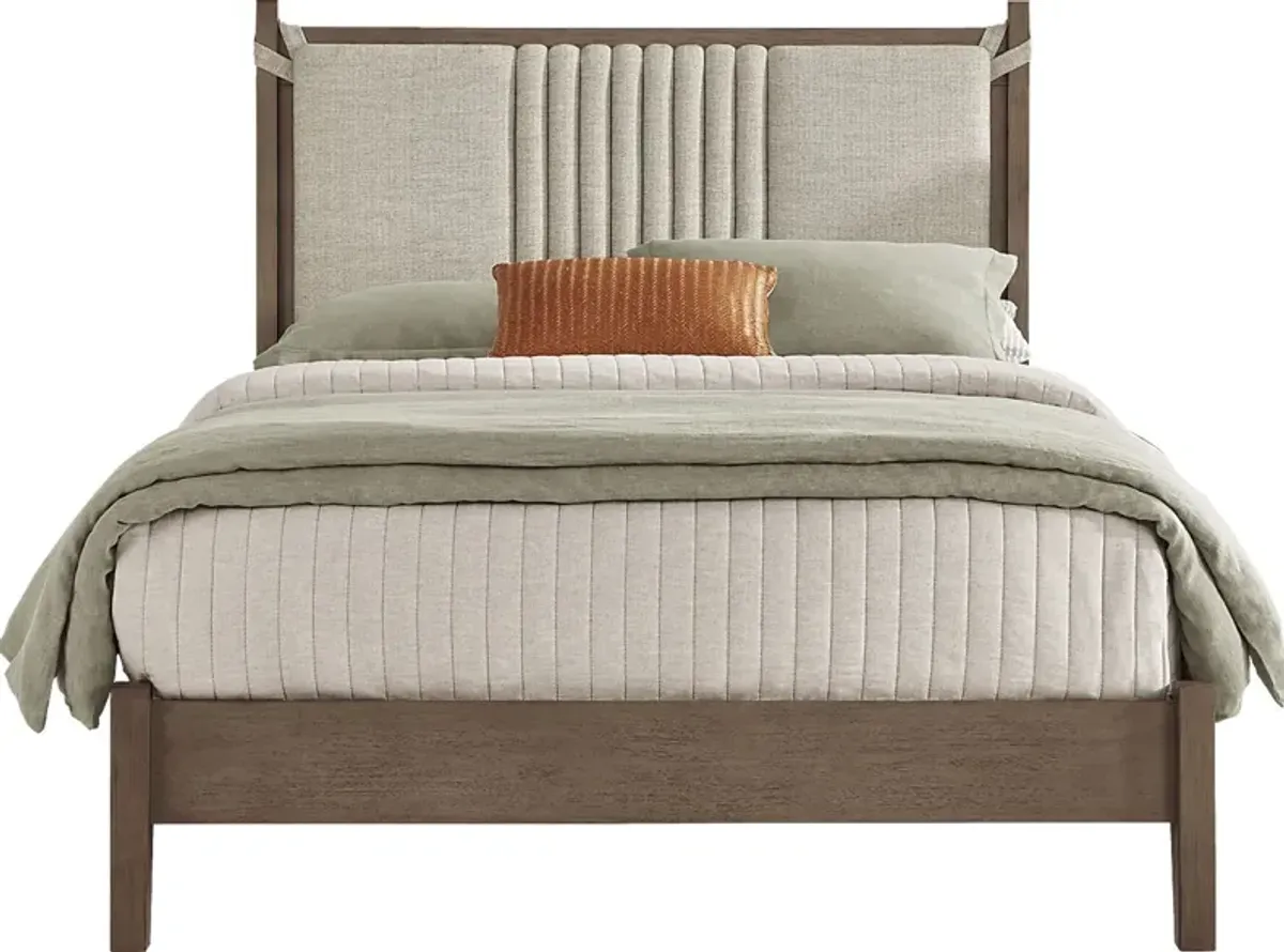 Jetty Beach Gray 3 Pc Queen Upholstered Bed